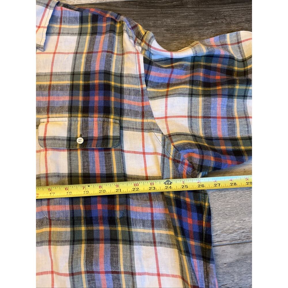 Polo Ralph Lauren Linen Shirt Mens XL Button Down Colorful Plaid Lightweight - Picture 4 of 6